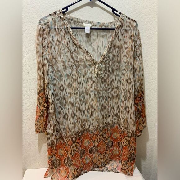 Women’s Chico’s bundle of 4 tops multicolor size 1 - Picture 4 of 16